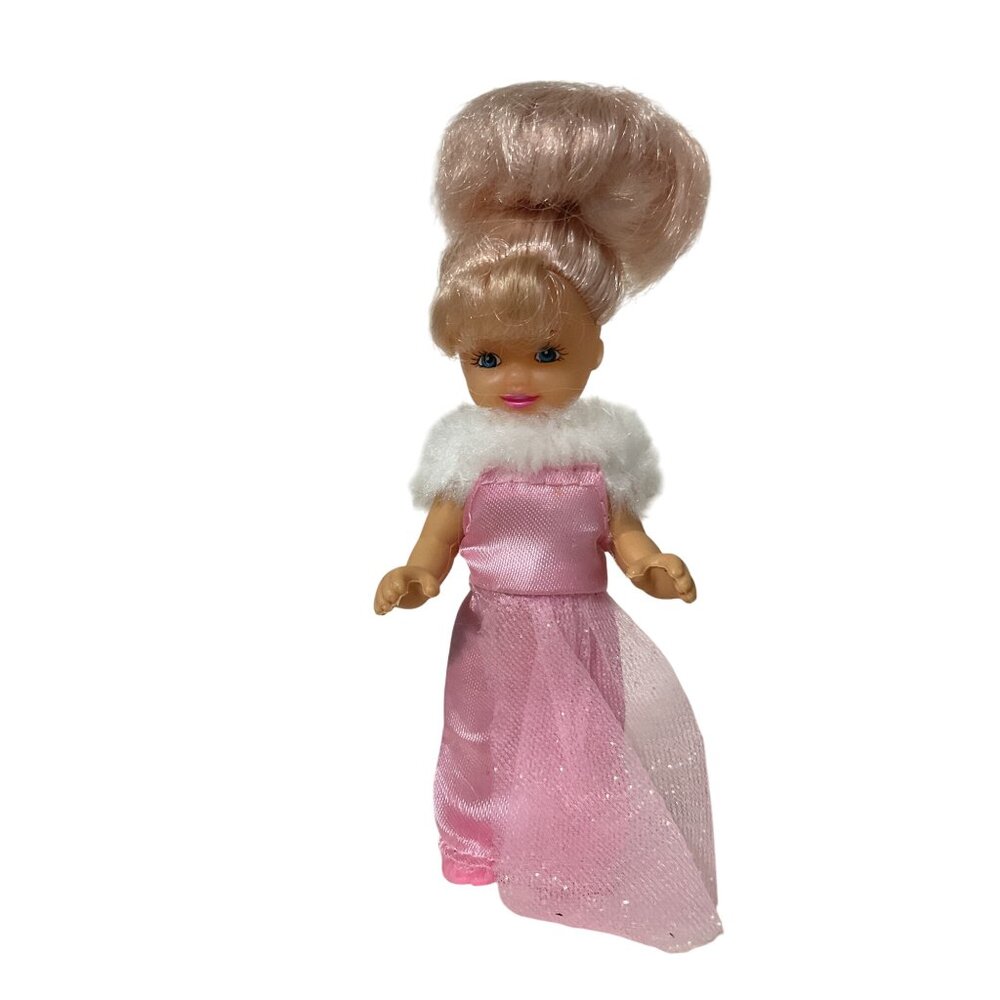 Lovely Patsy Fashion Doll With Pink Dress & Faux Fur Trim